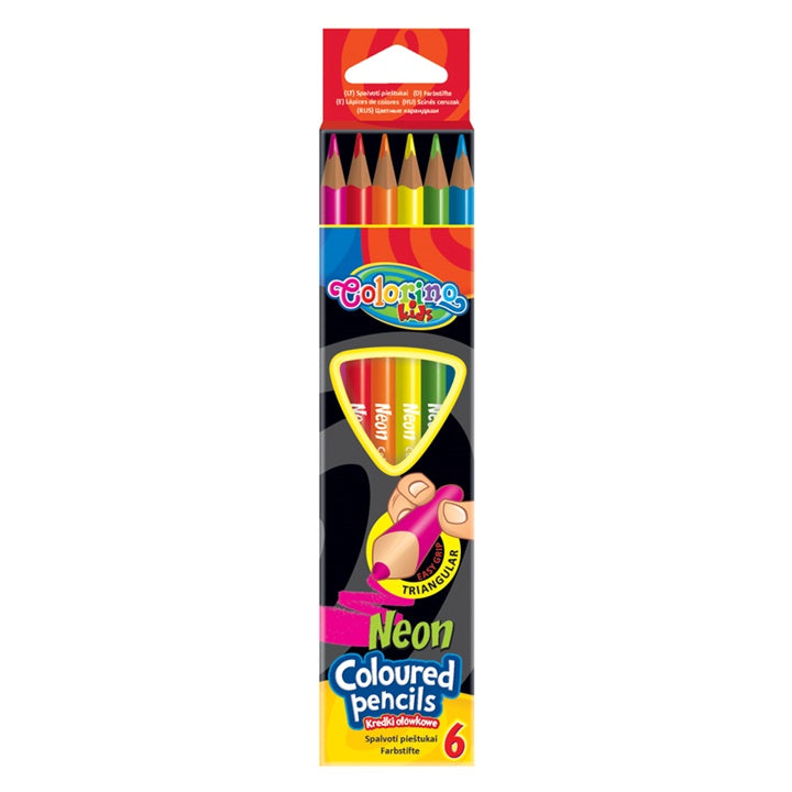 Neónové farbičky Colorino 6 ks — obrázok 2