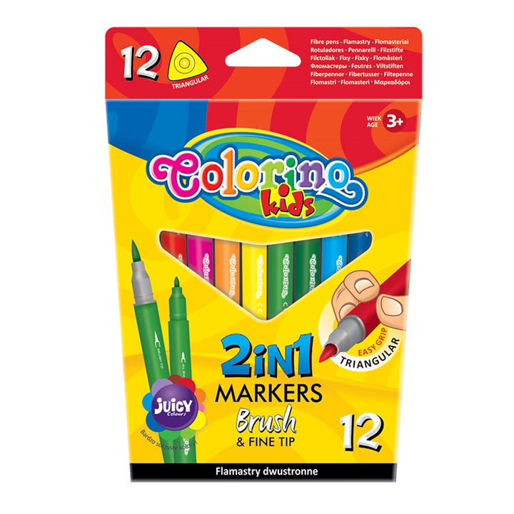 Obojstranné fixky pre deti Colorino 12 ks — obrázok 2