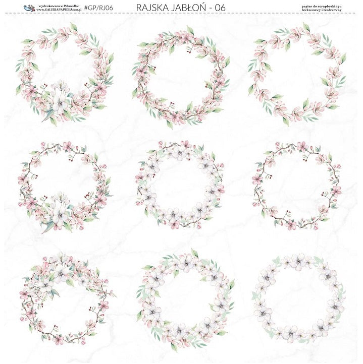 Obojstranný papier na scrapbooking 30.5 x 30.5 cm – Paradise Apple Tree 06