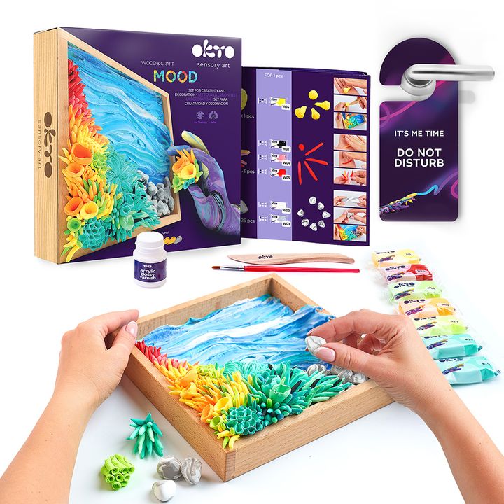 OKTO modelovacia sada v drevenom ráme 21 x 21 cm Pokoj oceánu — obrázok 2