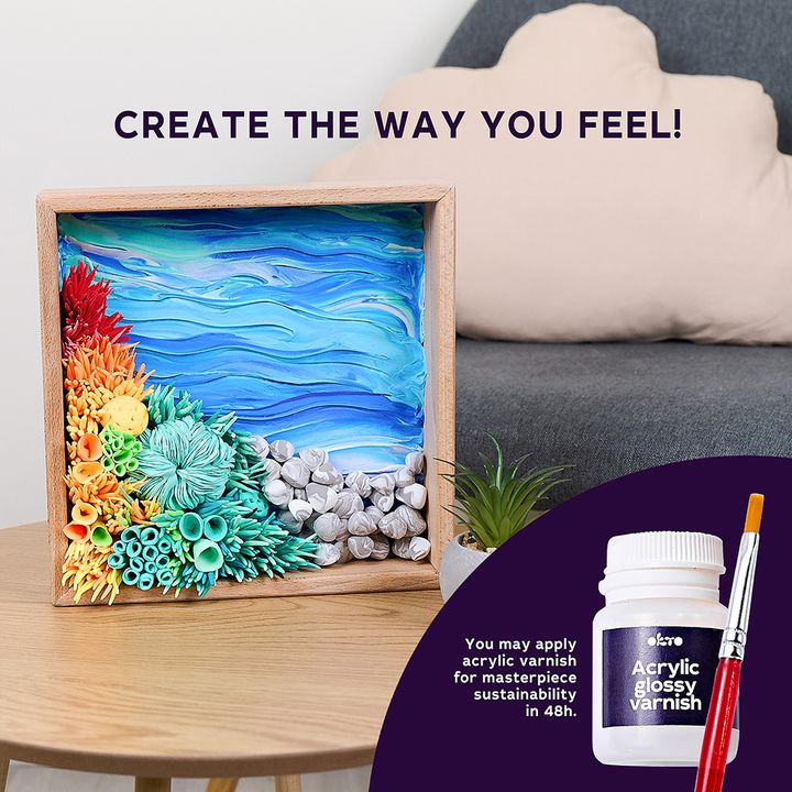 OKTO modelovacia sada v drevenom ráme 21 x 21 cm Pokoj oceánu — obrázok 7