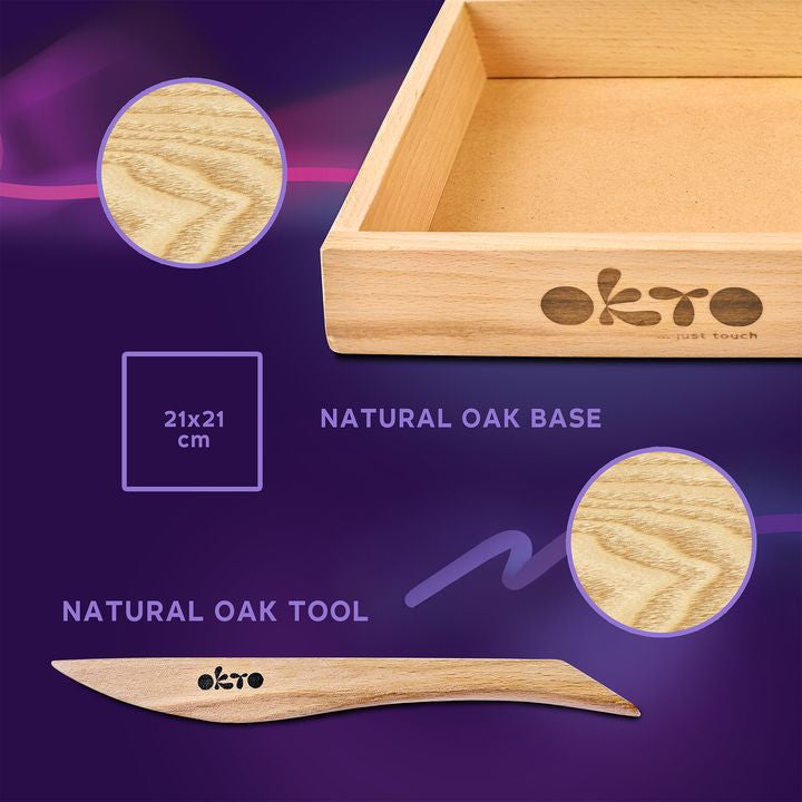 OKTO modelovacia sada v drevenom ráme 21 x 21 cm ROMANTIKA — obrázok 3