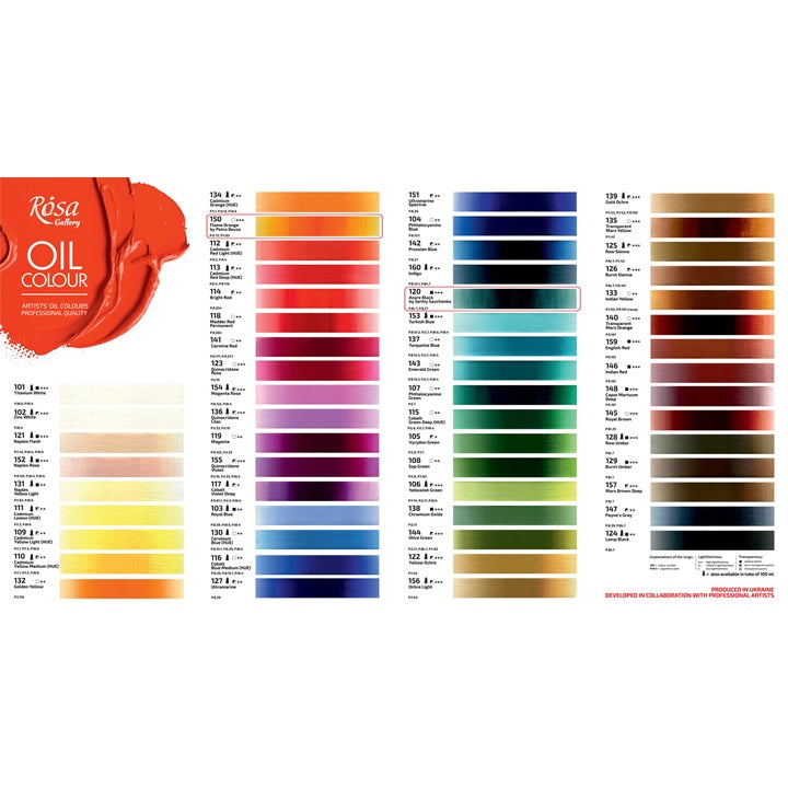 Olejové farby Rosa Gallery 45 ml  | rôzne farby — obrázok 2