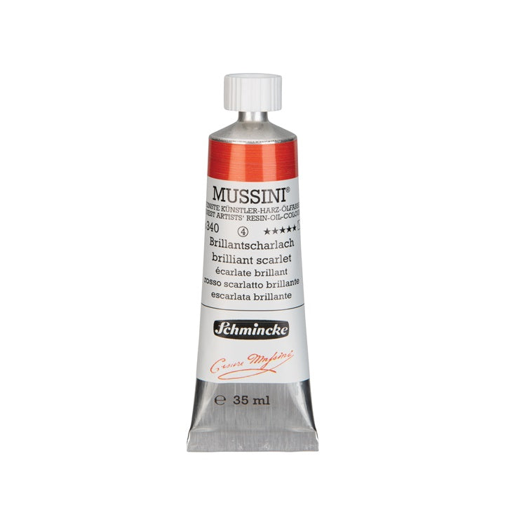 Schmincke MUSSINI Ölfarben 35 ml – 340 brillantes Scharlachrot
