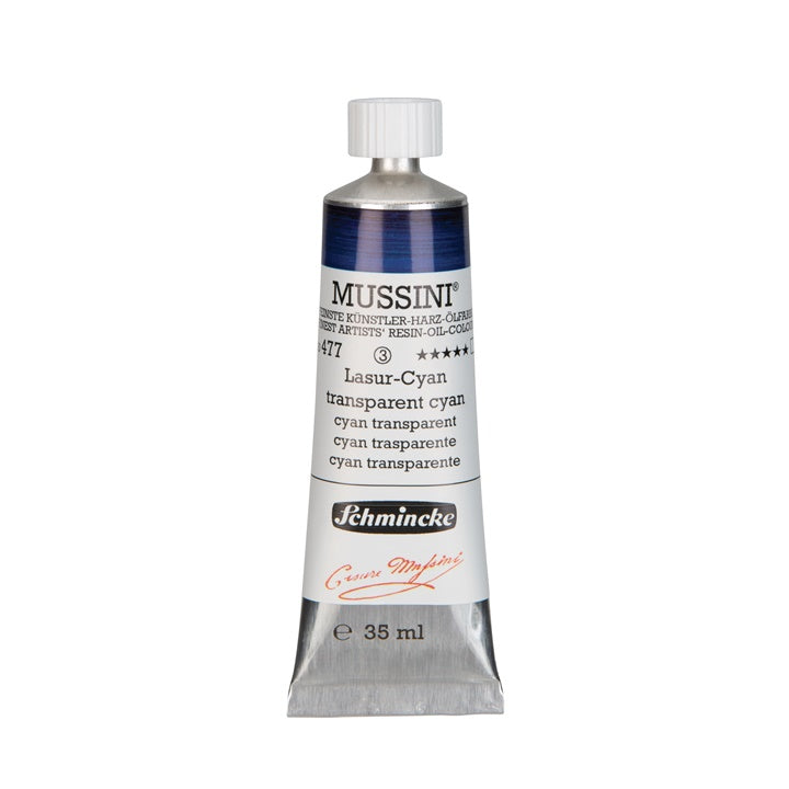 Schmincke MUSSINI Ölfarben 35 ml – 477 azurblau transparent