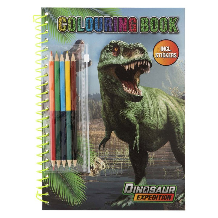 Omaľovánky Dino A4 vrátane samolepiek a ceruziek — obrázok 1
