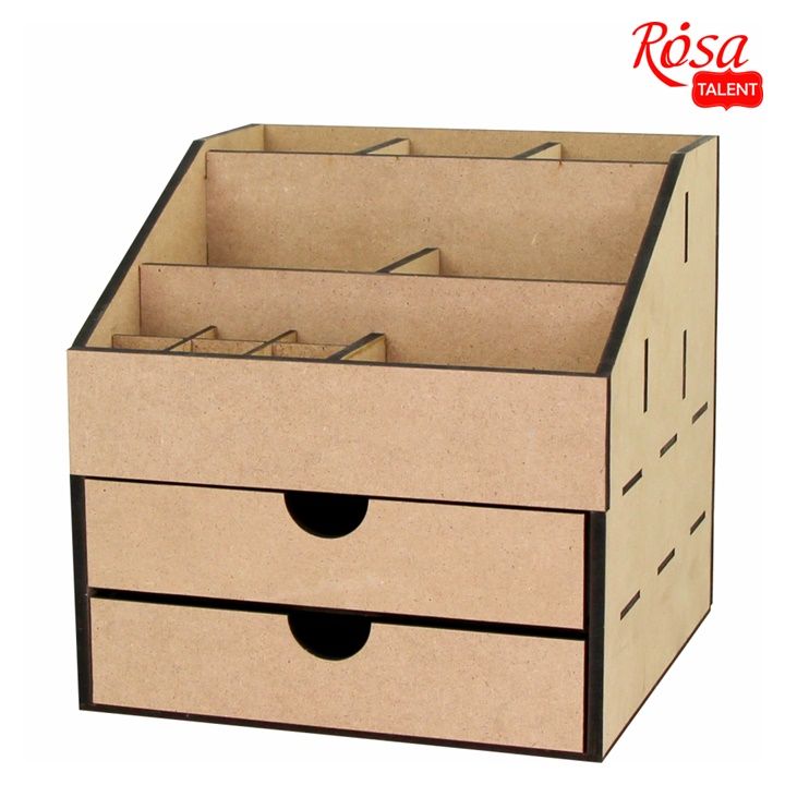 Organizér z MDF s 2 zásuvkami ROSA TALENT 22.5x22.5x22.5 cm — obrázok 1