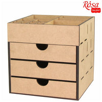 Organizér z MDF s 3 zásuvkami ROSA TALENT 20.5x20.5x20 cm — obrázok 1
