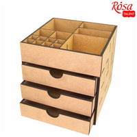 Organizér z MDF s 3 zásuvkami ROSA TALENT 20.5x20.5x20 cm — obrázok 2