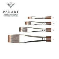 PanArt 7721 plochý štetec - syntetické mangustie štetiny | rôzne veľkosti