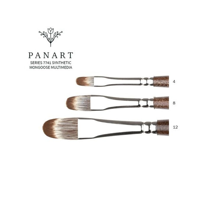 PanArt 7741 filbert štetec – syntetické mangustie štetiny | rôzne veľkosti