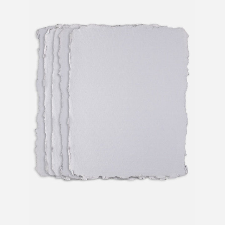 PanArt sivý handmade papier A4 – 10 ks, trhané okraje