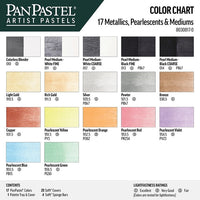 PanPastel sada metalických a perleťových pastelov a médií Golden - 17 ks — obrázok 2