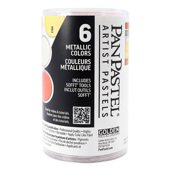 PanPastel sada metalických pastelov Golden - 6 ks — obrázok 3