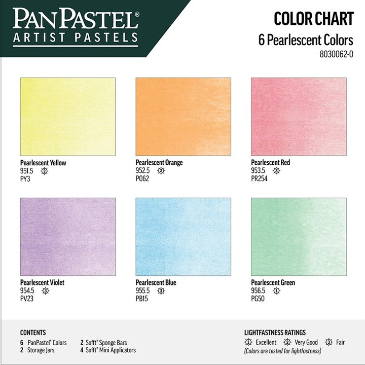 PanPastel sada pastelov v perleťových odtieňoch Golden - 6 ks — obrázok 2