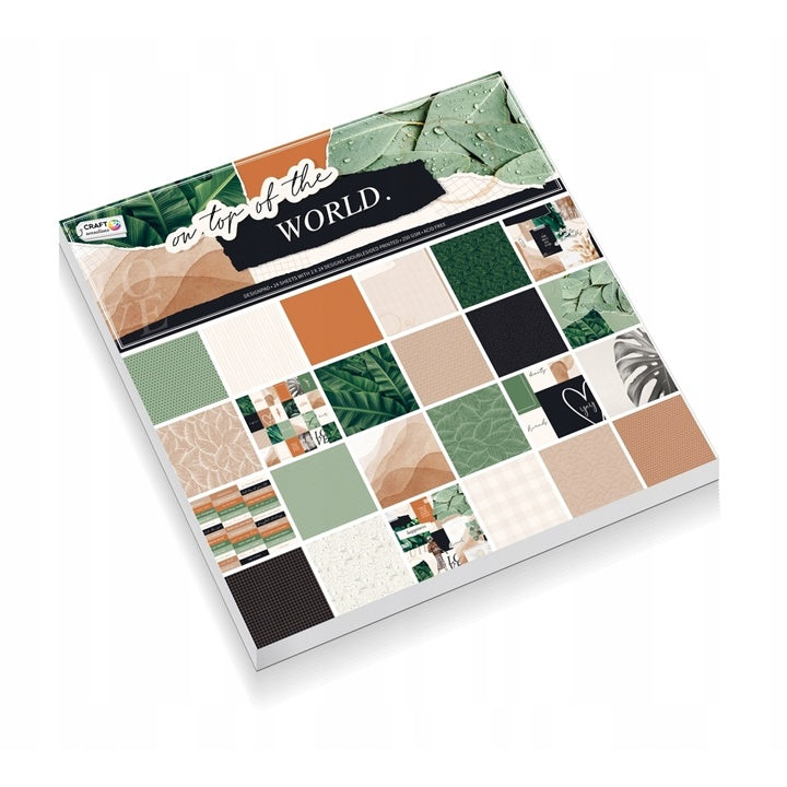 Papier na scrapbooking 24 listov 30.5 x 30.5 - Rastlinné motívy