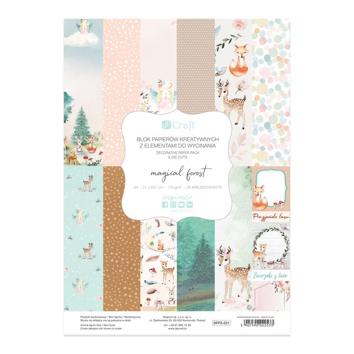 Papier na scrapbooking A4 Magical Forest — obrázok 1