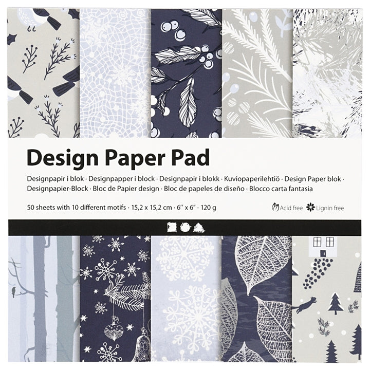 Papier na scrapbooking blue nature 15.2 x 15.2 cm - 50 listov