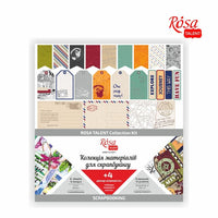 Papier na scrapbooking ROSA TALENT Make your journey 30.48х30.48 cm + 4 dekorácie