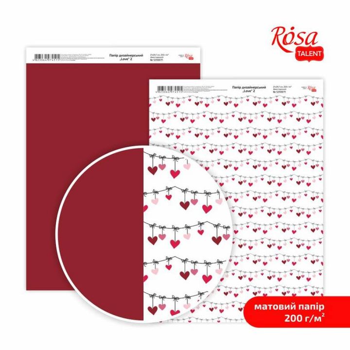 Papiere na scrapbooking Love A4  | rôzne motívy — obrázok 2
