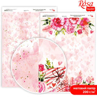 Papiere na scrapbooking Love Mood A4  | rôzne motívy — obrázok 2