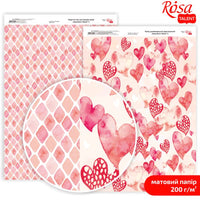 Papiere na scrapbooking Love Mood A4  | rôzne motívy — obrázok 5