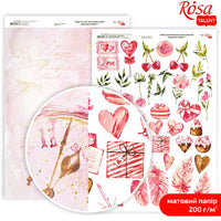 Papiere na scrapbooking Love Mood A4  | rôzne motívy — obrázok 7