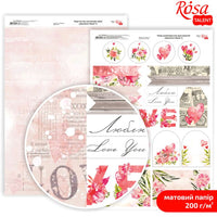 Papiere na scrapbooking Love Mood A4  | rôzne motívy — obrázok 8