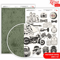 Papiere na scrapbooking Mens Style A4  | rôzne motívy — obrázok 7