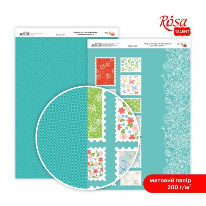 Papiere na scrapbooking Tenderness flowers A4  | rôzne motívy — obrázok 5