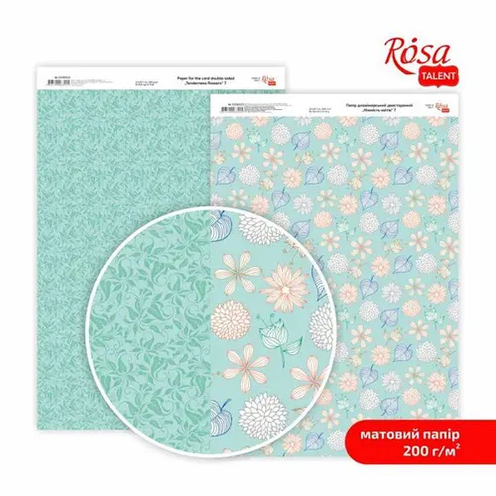 Papiere na scrapbooking Tenderness flowers A4  | rôzne motívy — obrázok 8
