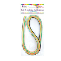 Papierové pásiky na quilling 6 mm, 108 ks, pastelové odtiene