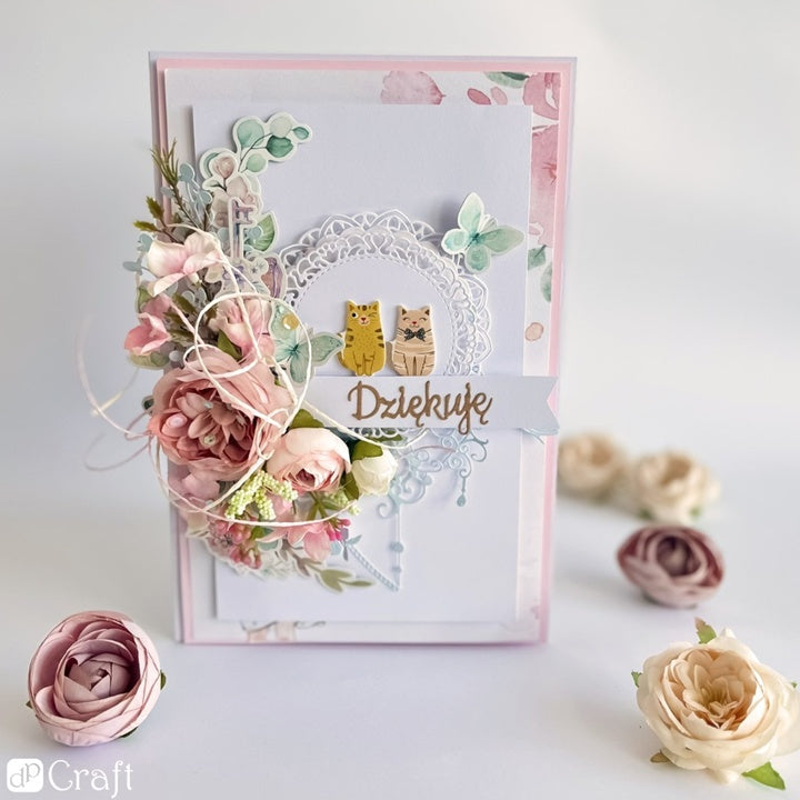 Papierové výrezy Boho kvety a motýle – sada 50 ks — obrázok 3