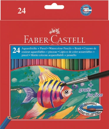 Pastelky akvarelové set 24 farebné v pap.krab.