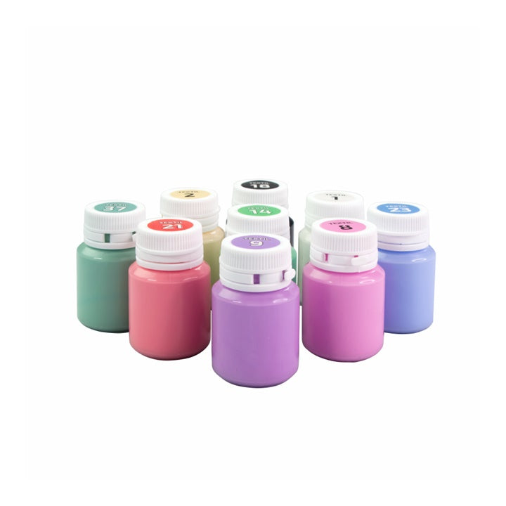 Pastelové akrylové farby na textil ROSA 9x20 ml — obrázok 1