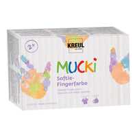 Pastelové detské prstové farby MUCKI / sada 6 x 150 ml — obrázok 4