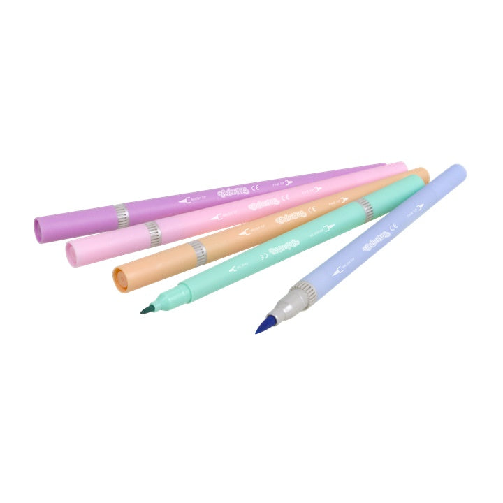 Pastelové obojstranné fixky Colorino 10 ks — obrázok 2