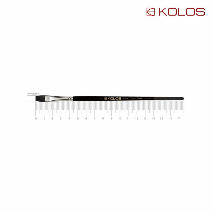 Plochý štetec z veveričky KOLOS Classic 3016 | rôzne veľkosti — obrázok 5
