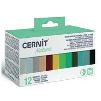 Polymérová hmota CERNIT sada 12x25 g Nature — obrázok 1
