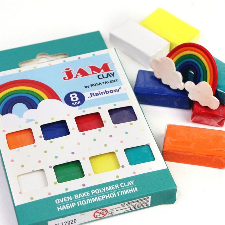 Polymérová hmota Rosa Talent - sada Rainbow 8 x 20 g — obrázok 2