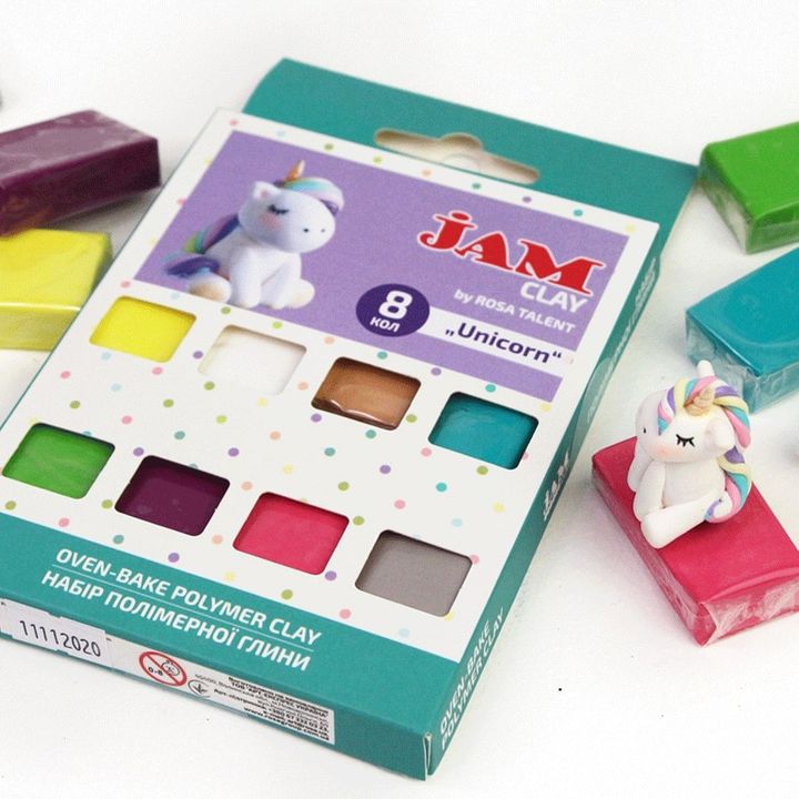 Polymérová hmota Rosa Talent - sada Unicorn 8 x 20 g — obrázok 2