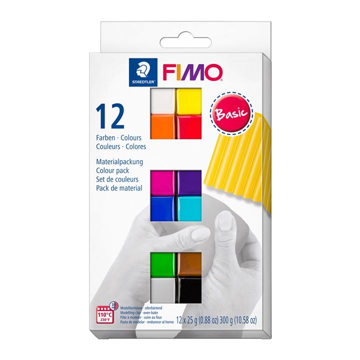 Polymérová hmota sada FIMO Soft Základné farby 12x25g