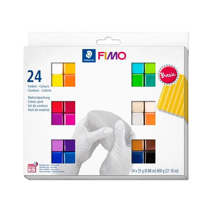 Polymérová hmota sada FIMO Soft Základné farby 24x25g
