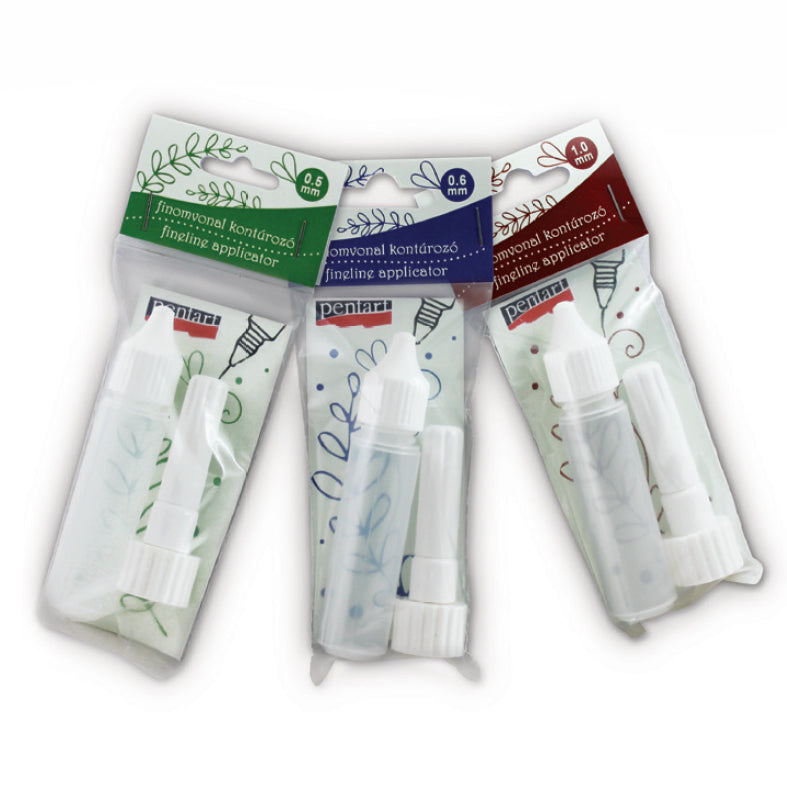 Prázdna kontúra s aplikátorom PENTART | rôzne hrúbky hrotov — obrázok 3