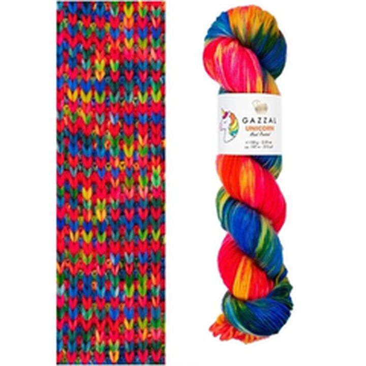 Priadza na pletenie Gazzal Unicorn 100 g  | rôzne odtiene — obrázok 1