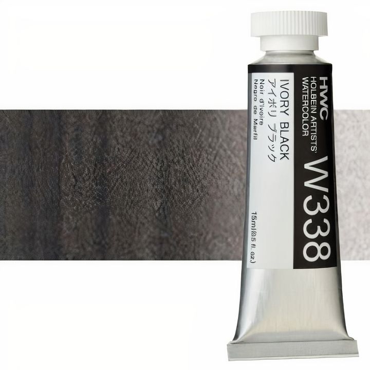 Profesionálne akvarelové farby Holbein Artists 15 ml  | biele a čierne odtiene — obrázok 4