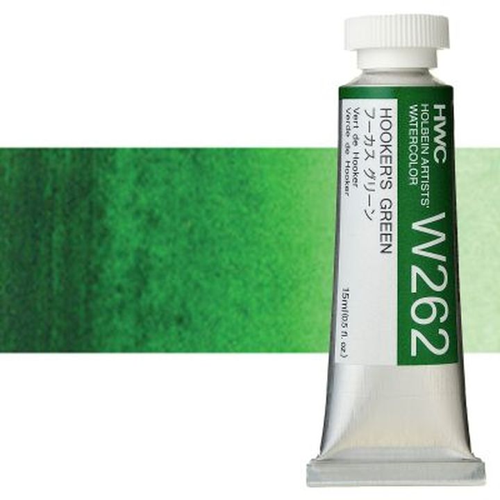 Profesionálne akvarelové farby Holbein Artists 15 ml  | zelené odtiene — obrázok 6