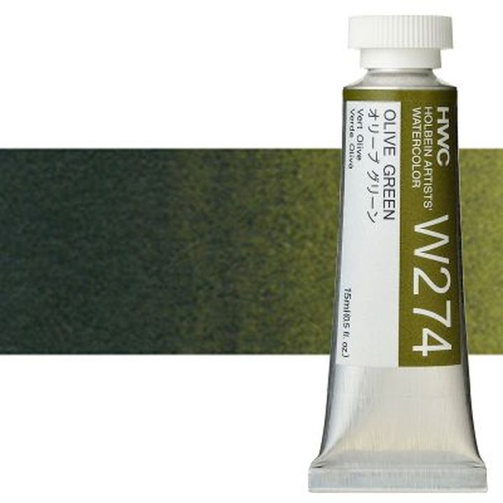 Profesionálne akvarelové farby Holbein Artists 15 ml  | zelené odtiene — obrázok 15