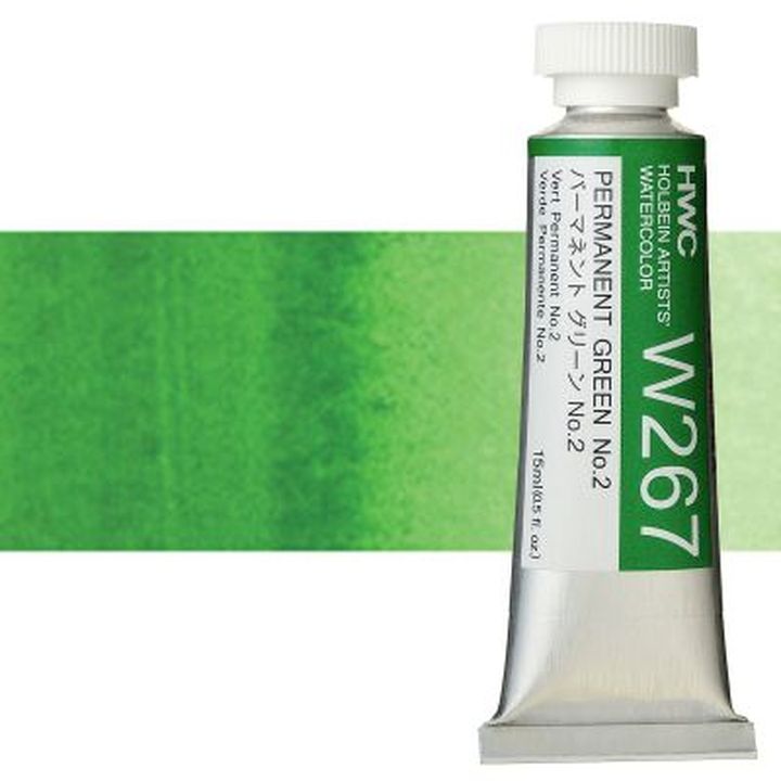 Profesionálne akvarelové farby Holbein Artists 15 ml  | zelené odtiene — obrázok 11