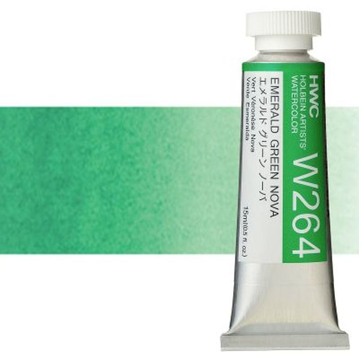 Profesionálne akvarelové farby Holbein Artists 15 ml  | zelené odtiene — obrázok 8
